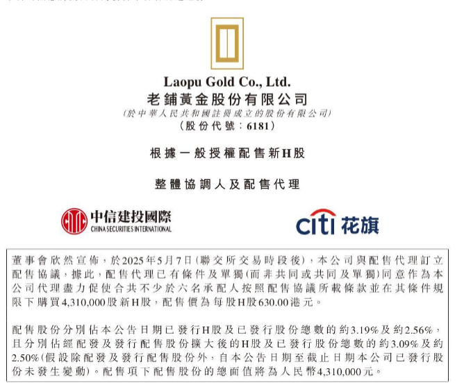 港股黄金新贵与零食龙头相继配售 股价为何表现迥异？