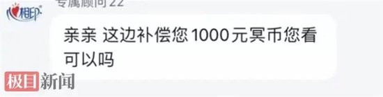 “补偿您1000元冥币”,网友称遭心相印客服辱骂,公司回应